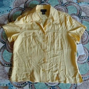 Bay Studibutton down short sleeve PL top